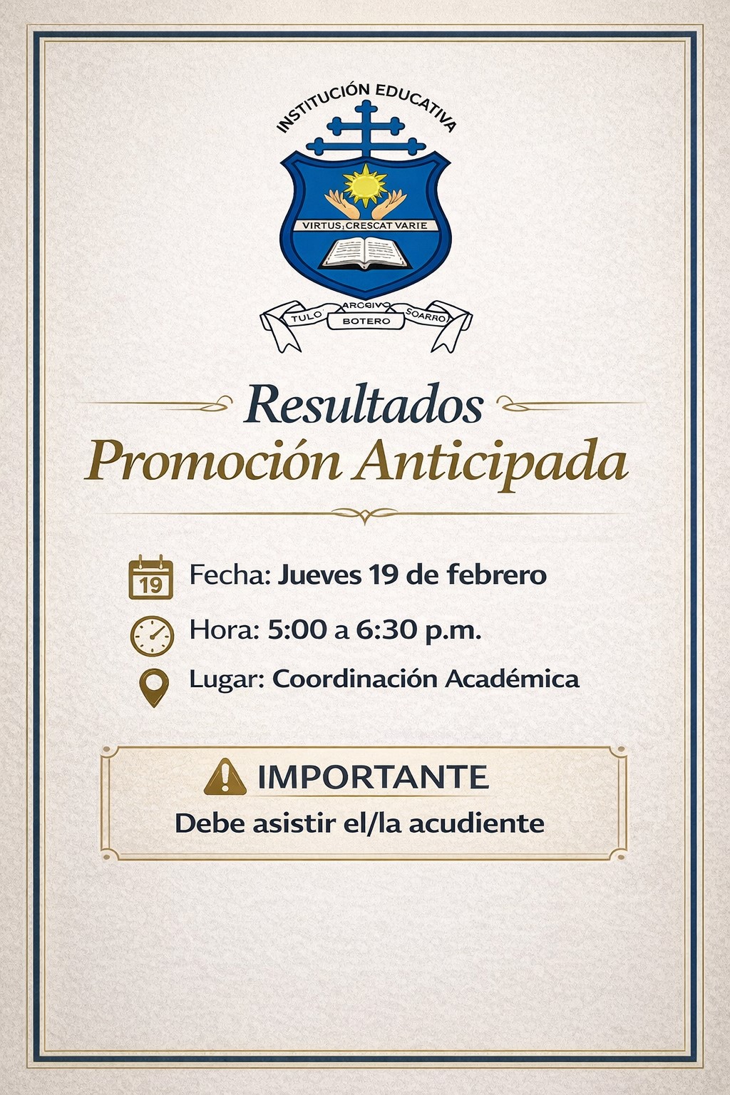 Notificación Promoción Anticipada